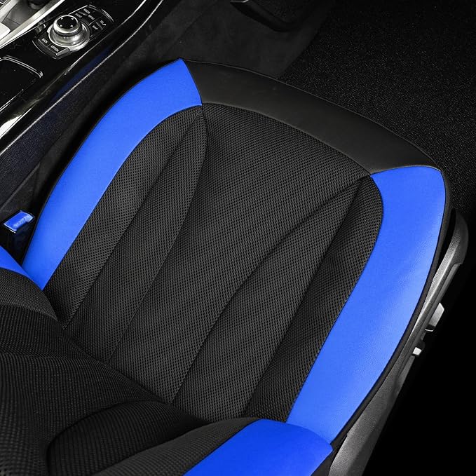 GIANT PANDA Front Seat Cover for Nissan, 3D Air Mesh Car Seat Covers Custom Fit Nissan Rogue Altima Sentra Versa Kicks Frontier Murano Pathfinder Maxima (Blue) 2-Pack