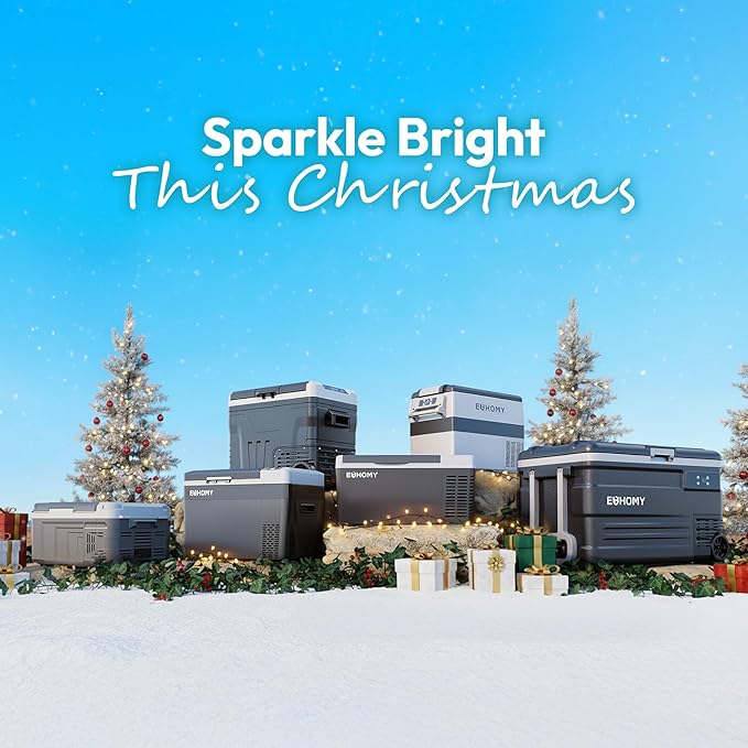 EUHOMY 12 Volt Refrigerator, 19QT(18L) Compressor Electric Cooler APP Control, Car Fridge -4℉~68℉, Portable Refrigerator 12/24V DC 100-240V AC, Portable Freezer for Camping, Travel, Boat