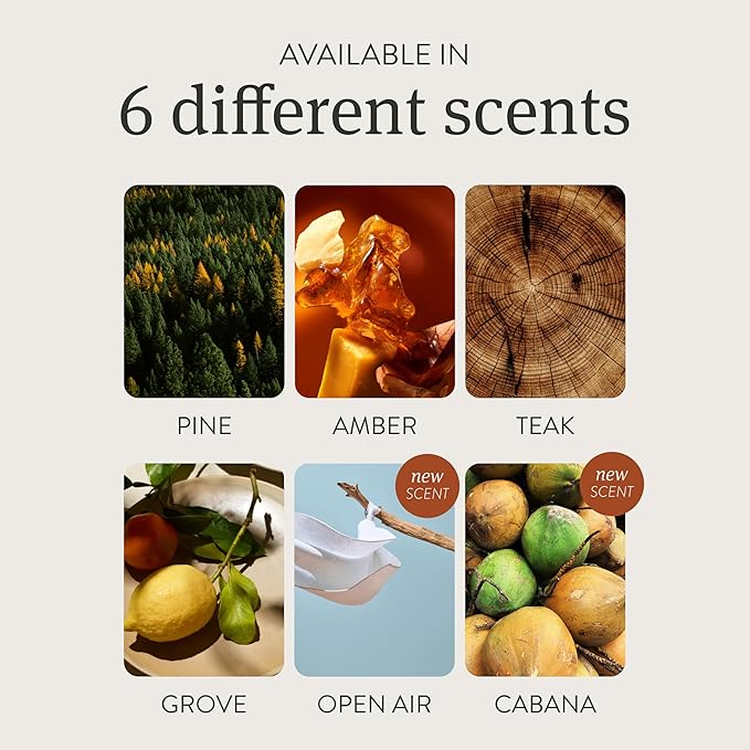 Drift Car Air Freshener - The Original Wood Air Freshener - Car Odor Eliminator - Long Lasting Scent - Metal Clip - Essential Oils - Clean Ingredients - Amber Scent 3 Pack Refill - NO CLIP INCLUDED