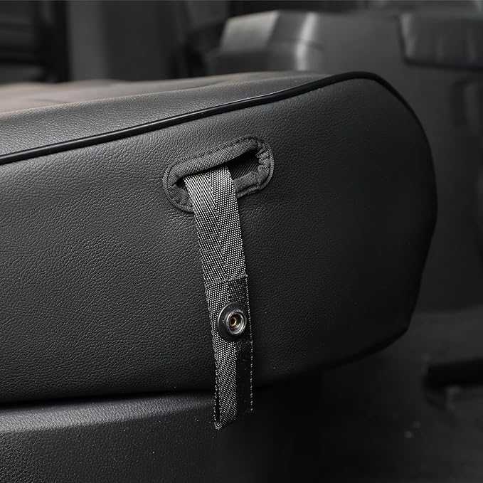 EKR Custom Fit Tacoma Car Seat Covers for Select Toyota Tacoma (Petrol) 2024 2025 2026 Double cab SR,SR5,TRD Sport,TRD Off-Road,Limited -Full Set,Leather(Black)