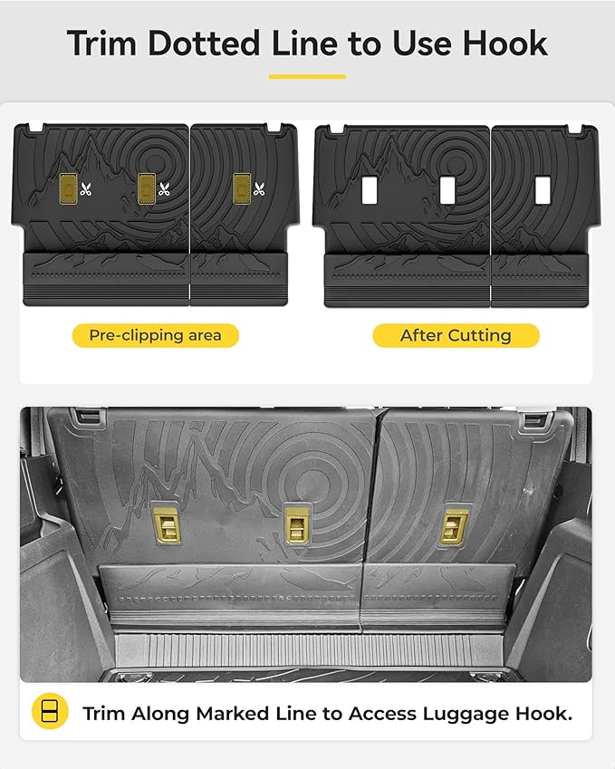 3W Ford Bronco Back Seat Cover Custom Fit for 2021 2022 2023 2024 2025 Bronco 4 Door All Weather Fit for Floor Liner Backrest Mats Full Set Ford Bronco Accessories