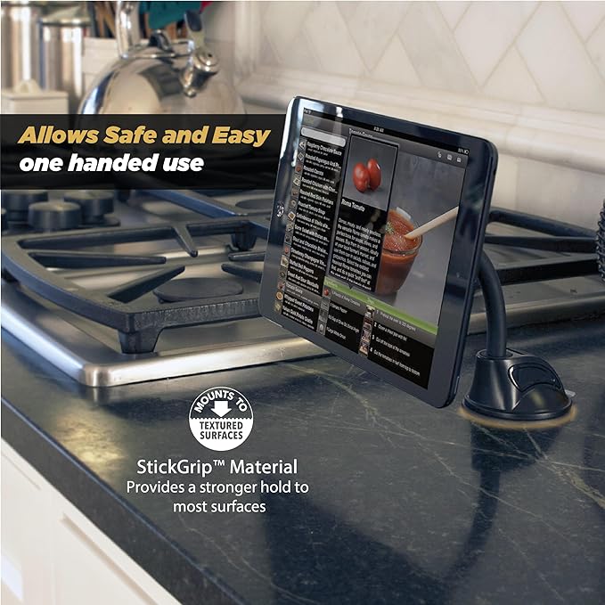 Scosche MAGTHD2 MagicMount XL Magnetic Phone Holder Suction Cup Phone Mount for Car Dash, Window or Flat Surface, Adjustable, Stick Grip Base with Magnet, Black