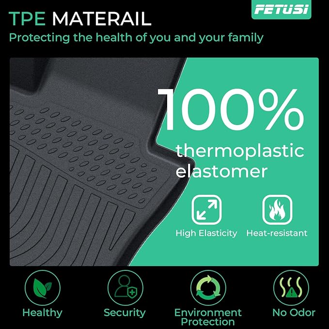 Floor Mats & Cargo Liner Set Custom Fit for Mazda CX-70,CX 70 PHEV 2025 All Weather Protection for Car Mats Anti-Slip TPE Odorless Floor Liners Mazda CX-70 Accessories Waterproof Trunk Mat, Black