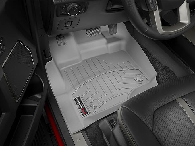 Weathertech Custom Fit FloorLiners for Chevrolet Silverado 2500HD/3500HD, Silverado 2500HD/3500HD, Sierra 2500HD / 3500HD - 1st & 2nd Row (446071-445423), Black