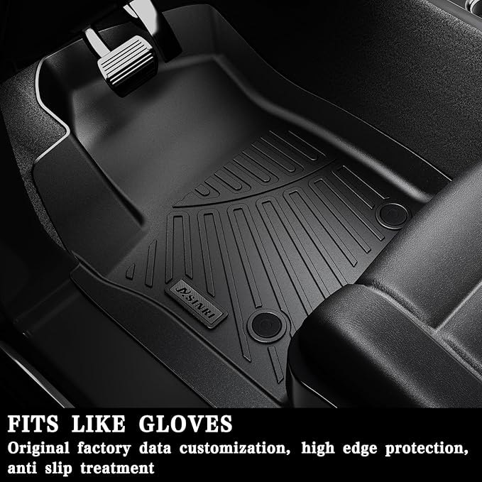 Floor Mats & Trunk Mat & Backrest Mat for 2021-2024 2025 Chevrolet Chevy Tahoe 7 Seats (2 Row Bucket Seat)/GMC Yukon(Not Fit Yukon XL), TPE Car Floor Liners Cargo Liner with Backrest Set