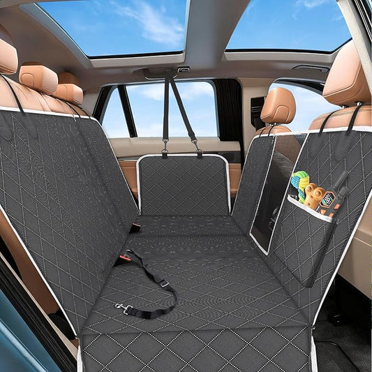 PetJoy Dog Car Seat Cover – 600D Heavy Duty Waterproof & Scratch-Resistant, Non-Slip Rear Seat Protector for Dogs, Fits SUVs, Trucks, Cars