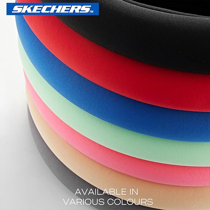 Skechers Steering Wheel Cover,14.5-15 Inch Universal Memory Foam Car Steering Wheel Covers Breathable Anti-Slip Steering Wheels Accessories for Men Women (Black & Grey)
