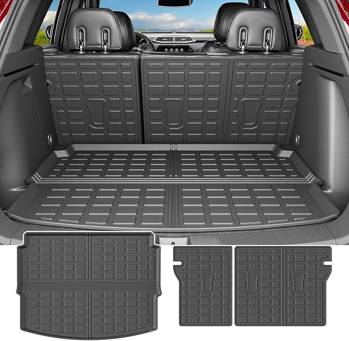 powoq Trunk Mat Compatible with 2021-2026 Chevy Trailblazer Backrest Mat (Only for Upper Deck) Replacement for 2021 2022 2023 2024 2025 2026 Chevy Trailblazer Accessories (Trunk Mat+Backrest Mat)
