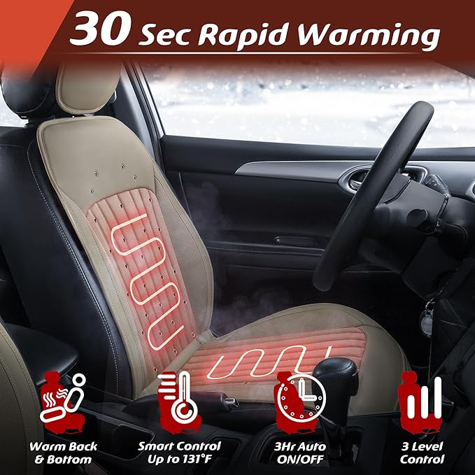 2025 Upgraded Design Comfortable Seat Cover, Universal Seat Cushion for Winter, Fashion Beige