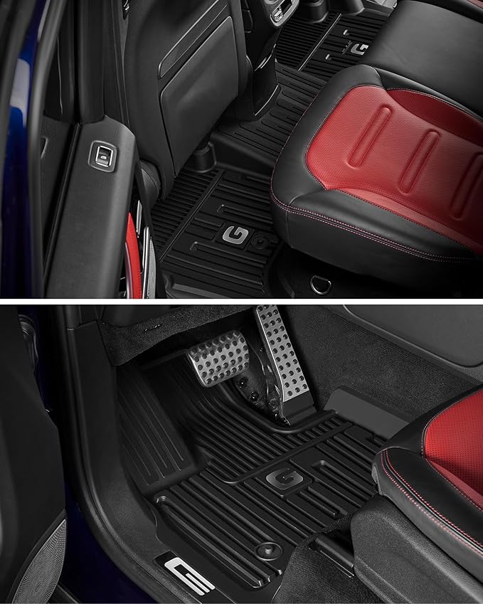 3W Floor Mats Fit for 2019-2025 Mercedes-Benz G Class/G500/G550/AMG G63 SUV TPE All Weather Custom Fit Floor Liner for Benz G Class 1st & 2nd Row Car Mats, Black