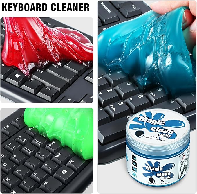 DNA MOTORING 3 Pack Car Cleaning Gels Auto Detailing Tools Cleaning Putty Car Interior Cleaner, Car Jelly Cleaner, Keyboard Cleaner, Car Cleaning Supplies Car Gifts for Men Women, TOOLS-00149