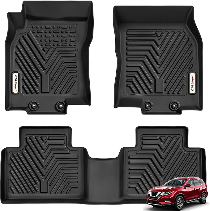 YITAMOTOR Floor Mats Compatible with Nissan Rogue, Custom Fit Floor Liners Fit for 2014-2020 Nissan Rogue, 1st & 2nd Row All Weather Protection(No Rogue Sport or Select Models), Black
