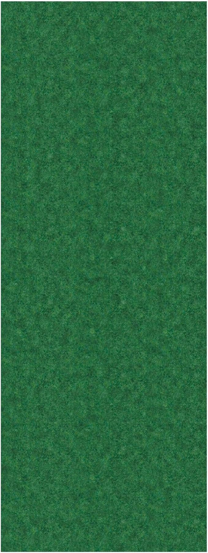 Ottomanson 2'7" x 8' Hallway Runner with Scraper Pile - Extra Durable Non-Slip Rug Mat for Indoor & Outdoor Use - Ideal for Kitchen, Entryway & Garage - High-Traffic Carpet, Green