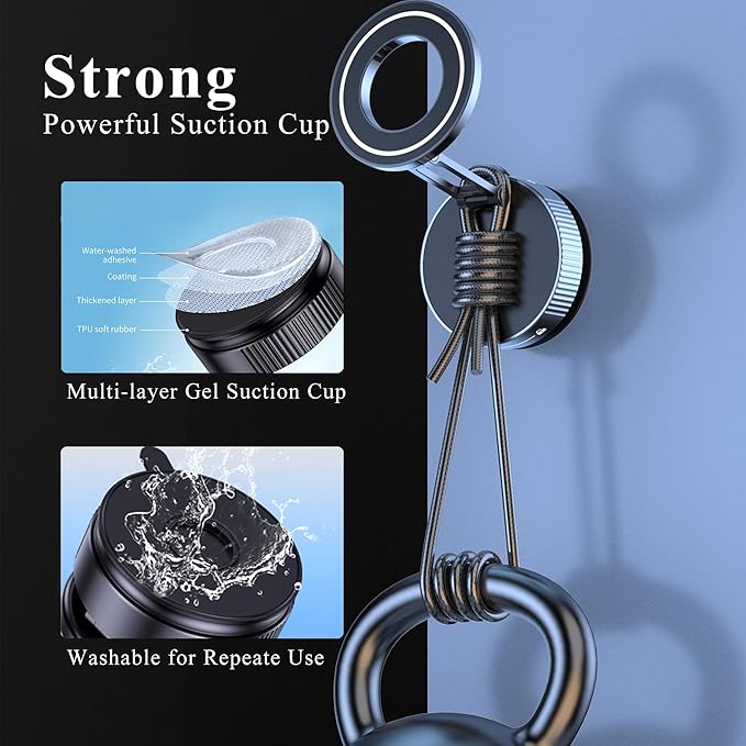 Vacuum Magnetic Phone Holder for Car,Full Metal Body,Vacuum Suction Phone Mount,Magsafe Car Mount for iPhone, Folding Holder for iPhone and Android