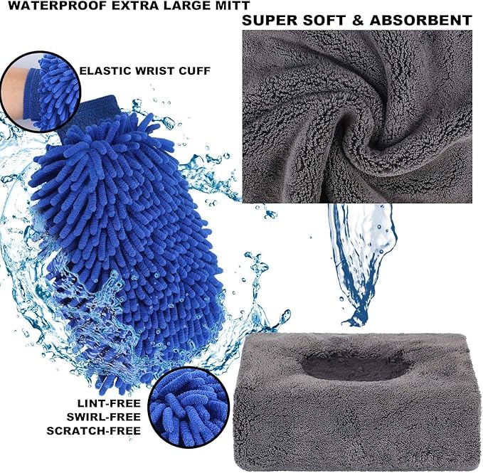 12pcs Auto Car Detailing Brush Set,Car Interior Cleaning Kit,Including 5pcs Car Detailing Brushes, 3pcs Wire Brush,1pc Rim Brush and Car Wash Gloves,1pc Dashboard Mini Brush and Wash Towels Car.