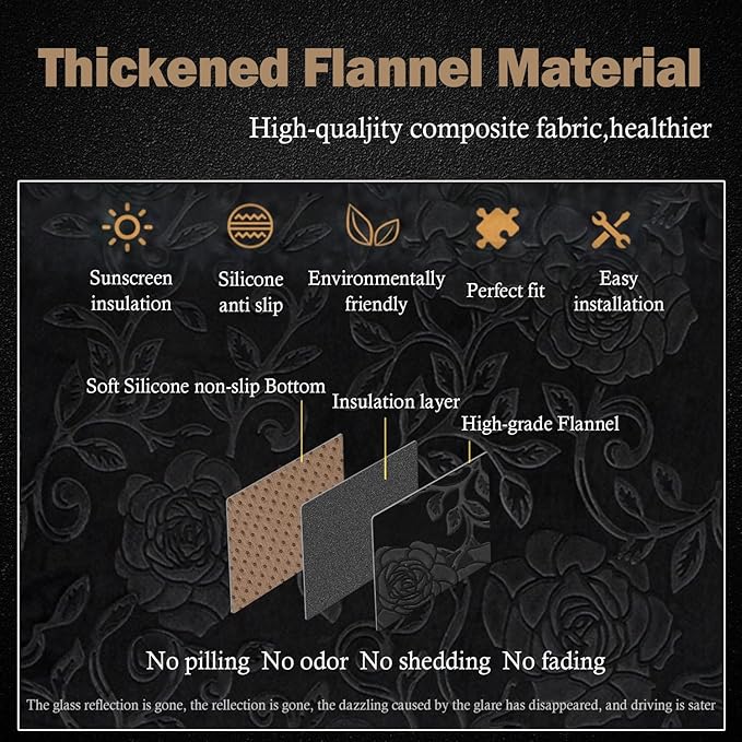 KEYOOG Dashboard Cover Dash Mat Fit for to-yota Highlander 2024-2020 (Without HUD Models),Car Dash Board Mat Anti-Glare Carpet,Non-Slip Pad Sunshield Protector (Flannel)