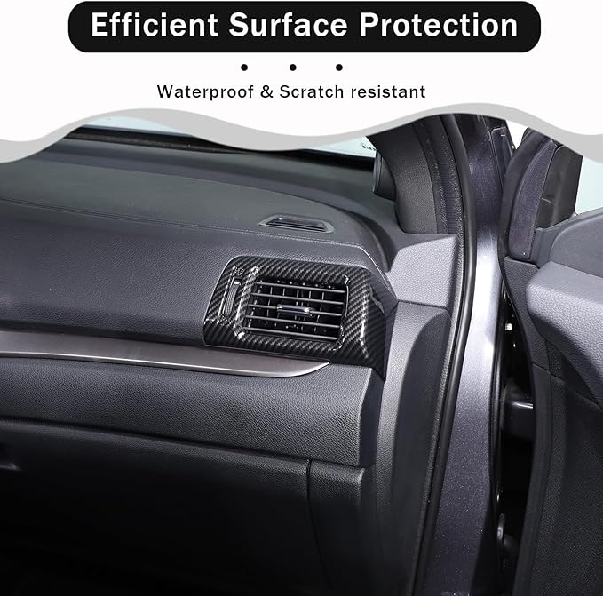 Armrest Box Handle Cover & Side Air Vent Cover & Window Lift Switch Panel Cover Trim Kit Compatible with Hond@ Pilot 2016-2022/ Passport 2019-2023 Accessories ABS (Carbon Fiber Pattern)