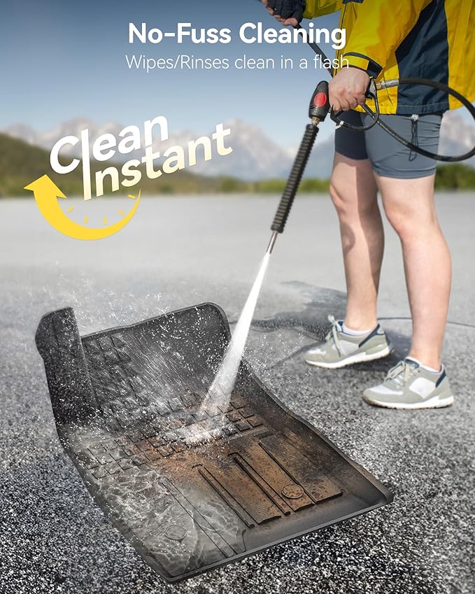 3W Floor Mats for Chevrolet Trax & Buick Envista 2024 2025 2026, TPE All Weather Custom for Trax 1st and 2nd Row, Car Liners Accessories, Black