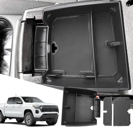 SXCY for 2023-2025 Chevy Colorado/GMC Canyon Center Console Organizer for Colorado Accessories 2024 2025 Canyon Console Tray 2024 2025 Colorado Armrest Console Organizer(Black)