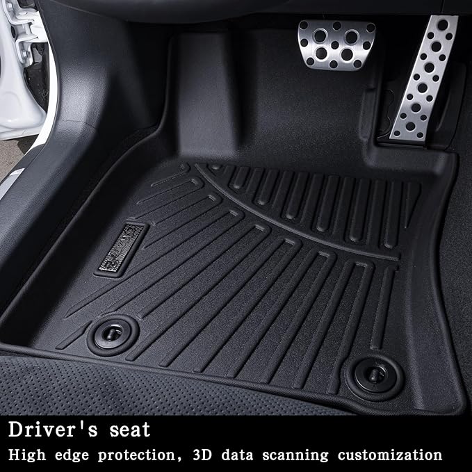 Floor Mats & Trunk Mat for 2018-2024 2025 Honda Odyssey 7 Seats TPE All Weather Protection 3 Rows Full Set Car Floor Liners with Cargo Liners for Honda Odyssey-Black