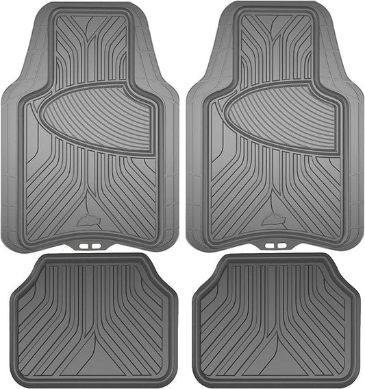 Armor All 4-Piece All-Season Floor Mats, Custom Fit Mats for Cars, Trucks, SUVs — Gray