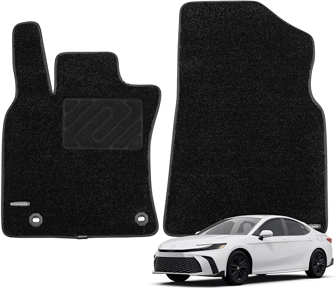 WENNEBIRD Superior Carpet Front Row Floor Mats for 2025-2026 Toyota Camry, 0.6-Inch Ultra-Thick, Noise-Reducing, All-Weather Waterproof Anti-Slip – 2-Pc Set