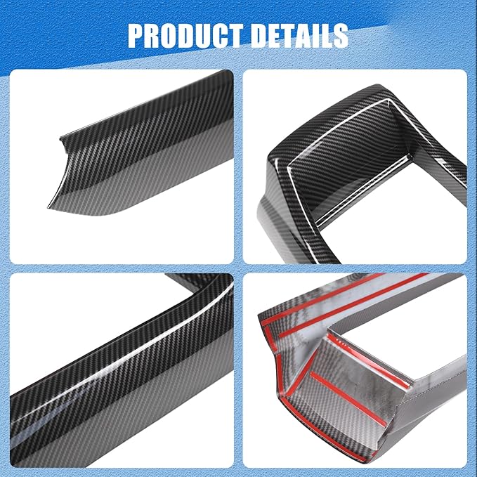 Armrest Box Frame Trim for Honda Pilot 2016-2022/ Ridgeline 2020-2023/ Passport 2019-2023 Accessories, ABS Center Console Armrest Box Frame Protective Cover (Carbon Fiber Pattern)