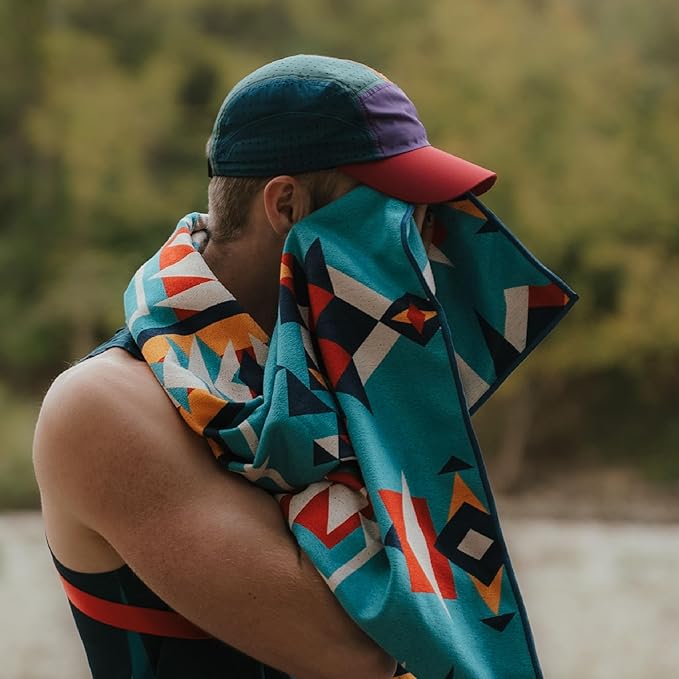 Sprints Athletic Running Towel, Full-Sized, Car Seat Cover - Performance Microfiber (Bohemian Nomad Noises)
