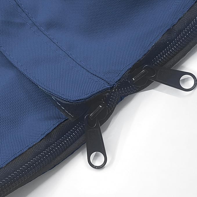 SavvyCraft Waterproof Boat Steering Wheel Covers, Heavy Duty Solution-Dyed 600D Fade-Resistant UV Protection Sailboat Yacht Marine Steering Wheel Protector Case, Vecro and Zipper Closure Navy 60"