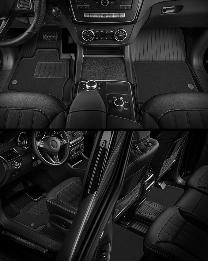 3W Floor Mats(with Carpets) & Cargo Liner Fit for Mercedes Benz GLE 2020-2026 5 Seats SUV, TPE All Weather Custom Fit Floor Liners Carpet and Trunk Mat for Benz GLE Waterproof(Not Fit for Coupe/W167)