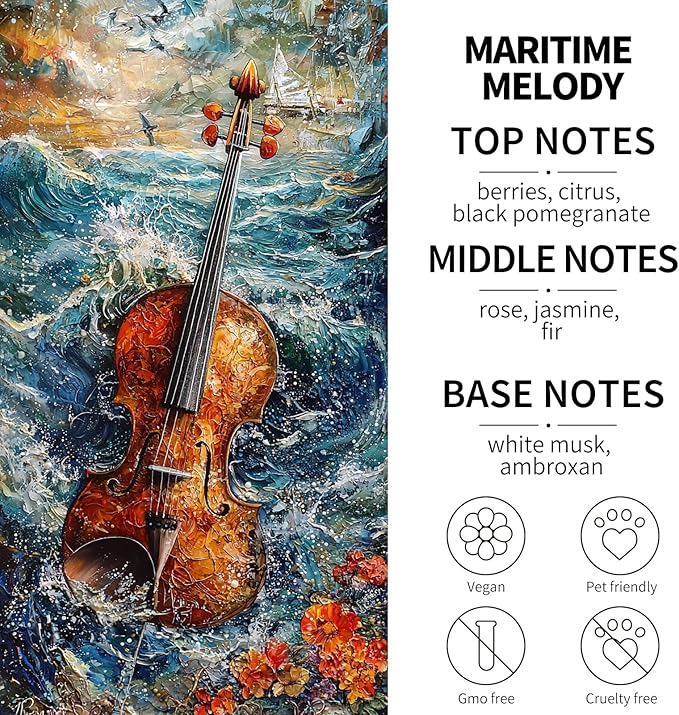 2- Pack Maritime Melody Car Air Freshener Hanging Long Lasting Car Scent Essential Oil Diffuser Car Perfume Inspired Fragrances for Men and Women by VUTOLLOSA