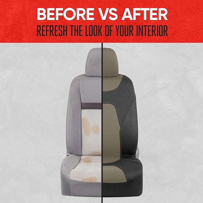 Motor Trend AquaShield Waterproof Front Seat Covers, Beige Seat Covers for Cars – Neoprene Front Car Seats Cover, SUV Seat Covers Protector - Car Interior Cover for Auto, Trucks, & Dog Owners