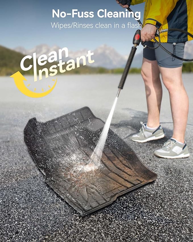 3W Floor Mats for Lincoln MKX 2016 2017 2018 & Lincoln Nautilus 2019-2022, Custom Fit TPE All Weather Floor Liners, 1st & 2nd Row Full Set, Black