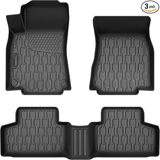 Floor Mats Compatible with 2020-2024 2025 GLB, All Weather TPE Floor Liners, Custom Fit Car mats, 1st & 2nd Row, Black
