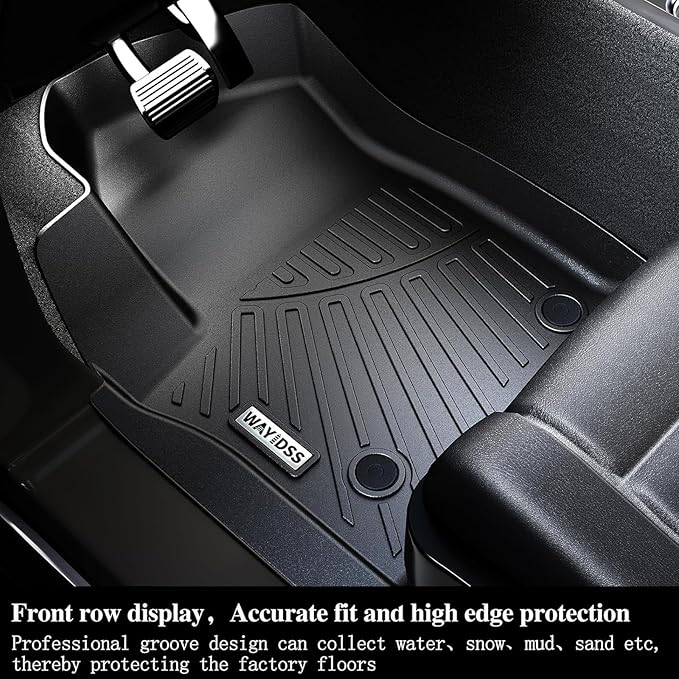 All-New 2025 Floor Mats for Ford Expedition MAX(Only Fit Max 8 Seats / 2nd Row Bench Seat) with Cargo Liners,TPE All Weather Protection Floor Liners with Trunk Mat Covering The Backrest