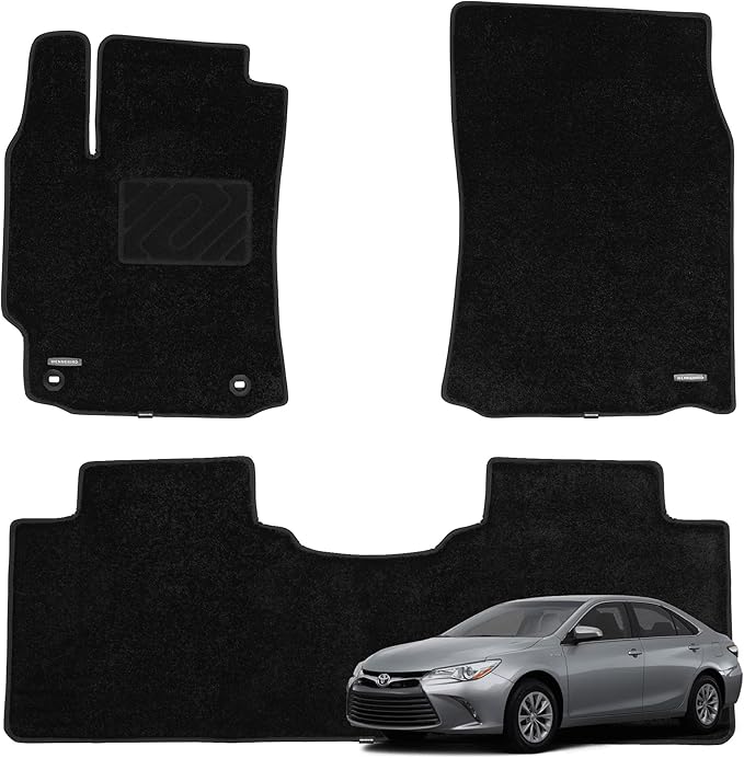 WENNEBIRD Superior Carpet Floor Mats for 2012-2017 Toyota Camry, 0.5-Inch Ultra-Thick, Noise-Reducing, All-Weather Waterproof Anti-Slip – 3-Pc Set