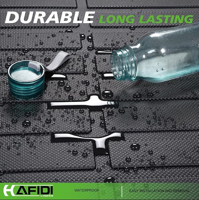 Automotive Floor Mats & Cargo Liner for GMC Terrain 2012-2017 & Chevrolet Equinox 2012-2017 All Weather Protection Full Set- Black