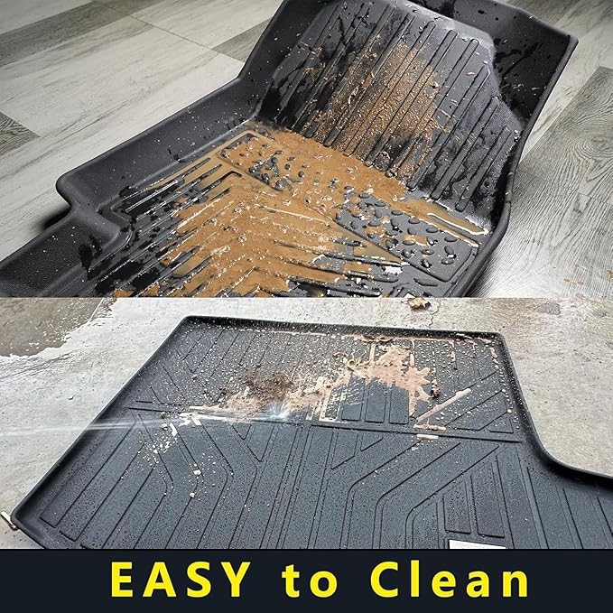 for 2018-2024 Ford Expedition MAX 8 Seats (2nd Row Bench Seat) Floor Mats with Cargo Liners & Backrest Mat,TPE All Weather Protection Full Set Automotive Accessories