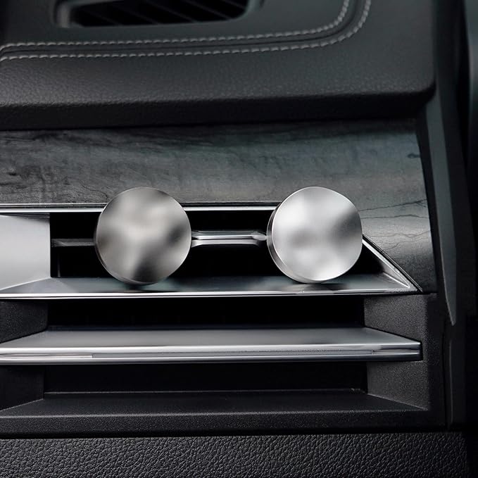 THEDOTS Metal Wave Car Air Freshener Vent Clip, Moroccan Mint Tea, Water Ripple Design, Long-lasting Fragrance, Gift for Drivers