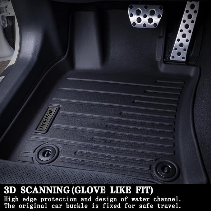 Floor Mats & Large Trunk Mat for 2015 2016 2017 2018 2019 Ford Explorer, TPE All Weather Protection Car Floor Liners with Cargo Liners & Backrest Mat Accessories