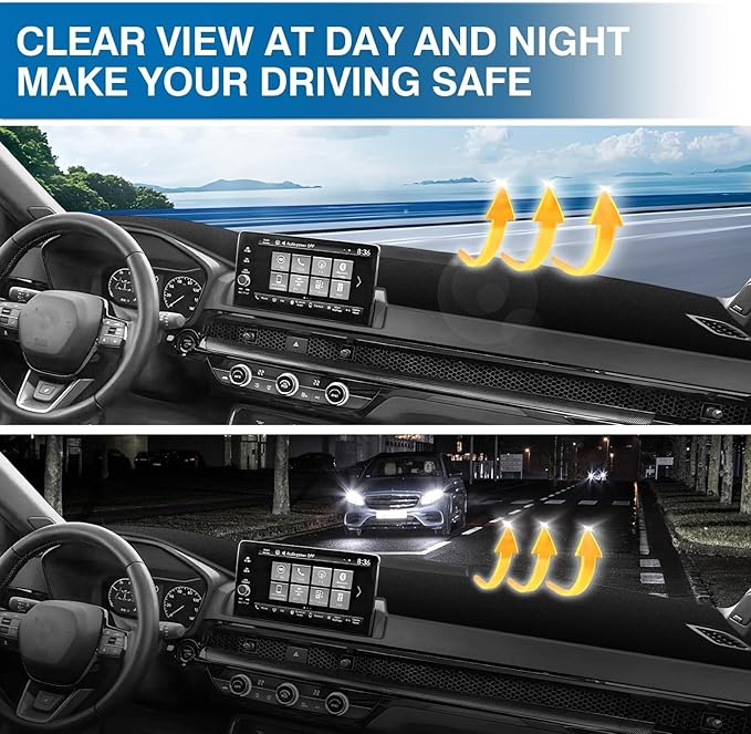 KUST Car Dash Cover for Honda CRV CR-V 2023 2024 2025 2026 (EX, EX-L, Sport, Sport Touring) (Without HUD) Non-Slip Dashboard Cover Polyester Interior for CRV Accessories Sunshade No Glare Black