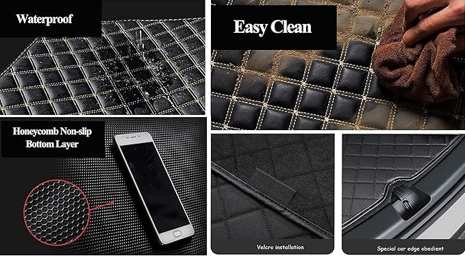 Tesla Model Y Rear Trunk Storage Mat Car Trunk Liner Compatible with Tesla Model Y (2020-2026) 2 Piece