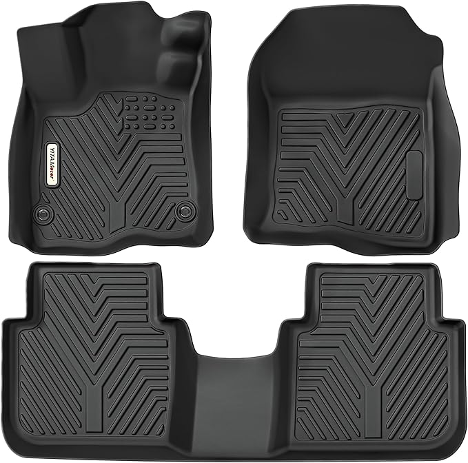 YITAMOTOR Floor Mats Fit for Honda CR-V 2023 2024 2025 (Include Hybrid), All Weather CRV Floor Liners TPE Accessories 1st & 2nd Row, Black