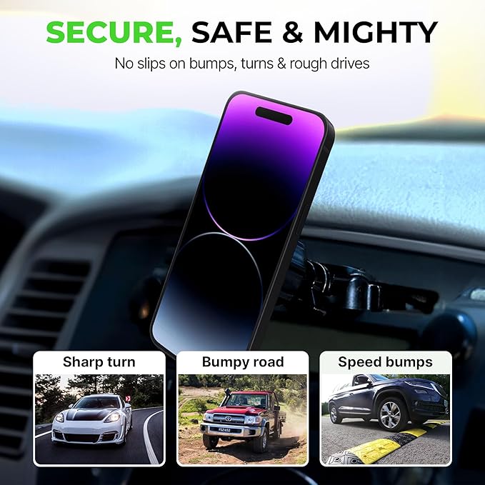 15W MagSafe Car Mount CD Slot Charger, Wireless Car Charger Phone Holder, Magnetic CD Mount Charger with N52 Magnet, Fast Charging, 360 Rotation, Compatible with iPhone 14/15/16/17/Galaxy