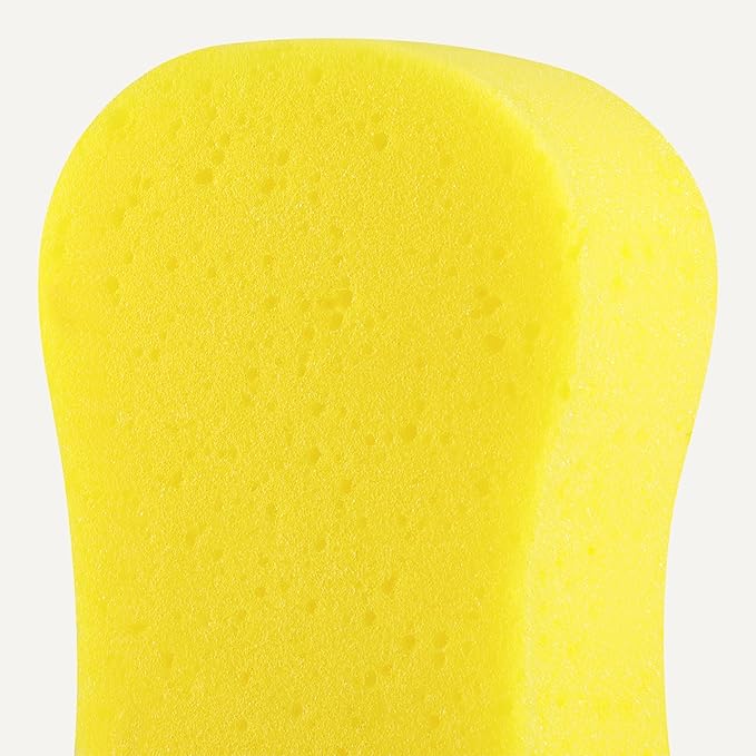 Amazon Basics Jumbo Sponges for Car Cleaning, Bodywork & Windows, Large, Pack of 3, Yellow