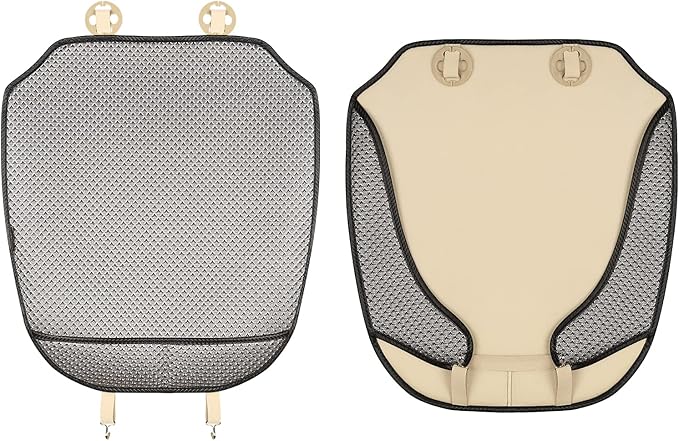 Auto Newer Breathable Universal Four Seasons Car Seat Covers，Luxury Car Seat Cushion ，Protectors for Front Seat Bottoms,Compatible with 95% Vehicles， Fit for Cars Truck SUV Sedan (Grey,1PC)