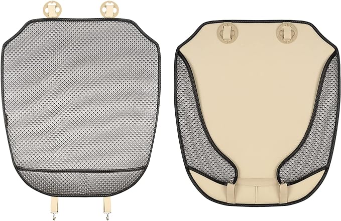 Auto Newer Breathable Universal Four Seasons Car Seat Covers， Luxury Car Seat Cushion，Protectors for Front Seat Bottoms,Compatible with 95% Vehicles， Fit for Cars Truck SUV or Vans(2PCS,Grey)