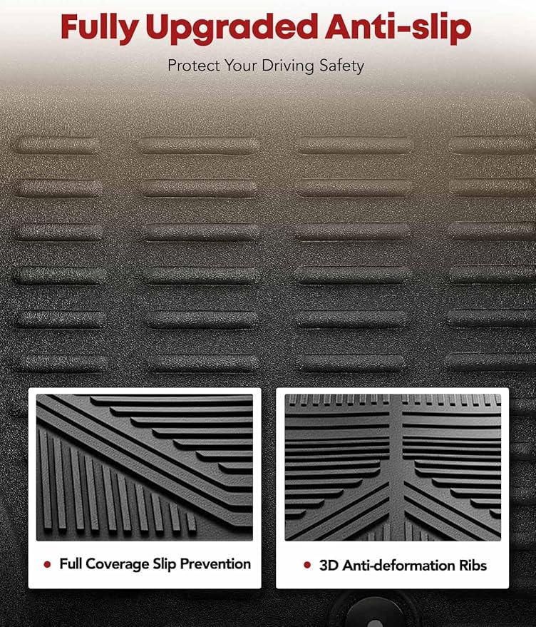 YHTAUTO Cargo Mat Compatible with Chrysler 300 2011-2023 AWD Dodge Charger 2011-2022 5 Seats, TPE All Weather Car Mats Waterproof Anti-Slip Odorless Floor Liner Trunk Mat