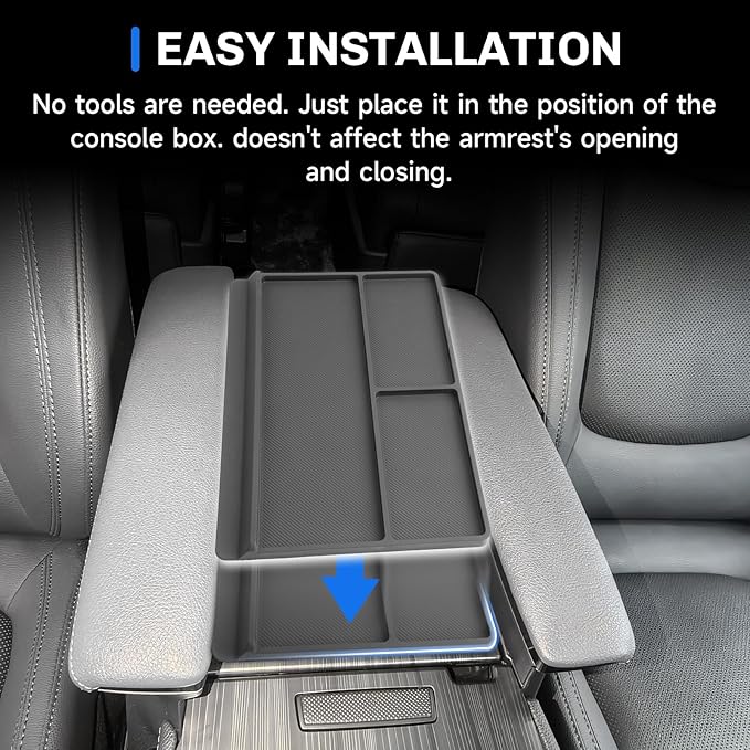 SXCY for 2025 Toyota Sienna Accessories 2021-2025 Sienna Armrest Protective Mats [Not for Cool Box] 2024 2025 Sienna Accessories Center Console Inserts Liner Anti-Slip Anti-Dust Waterproof Mats