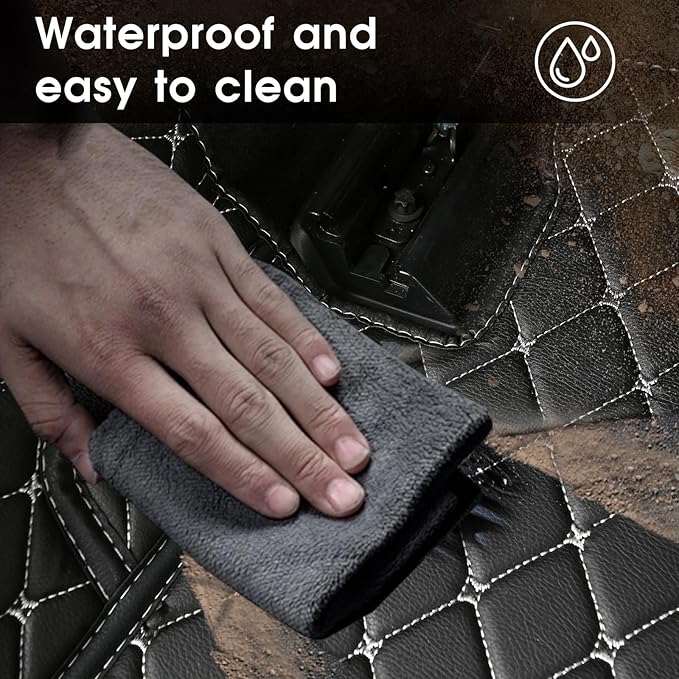 Luxury car Floor mats are for 99% of Vehicle Models,All Weather car Floor mats Provide Comprehensive Protection for Vehicles,Floor mats for car Personalized Customization! (Beige=)